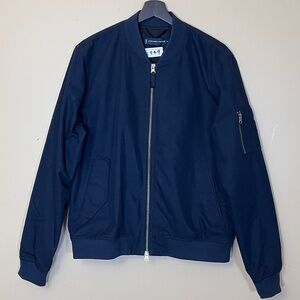 Everlane Uniform Full Zip Utility Bomber Jacket - Men's Size M - Blue